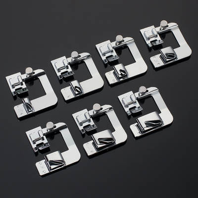 Household multi-functional electric sewing machine accessories 4/8 6/8 8/8 Hemming curling presser foot wrapping cloth strip presser foot