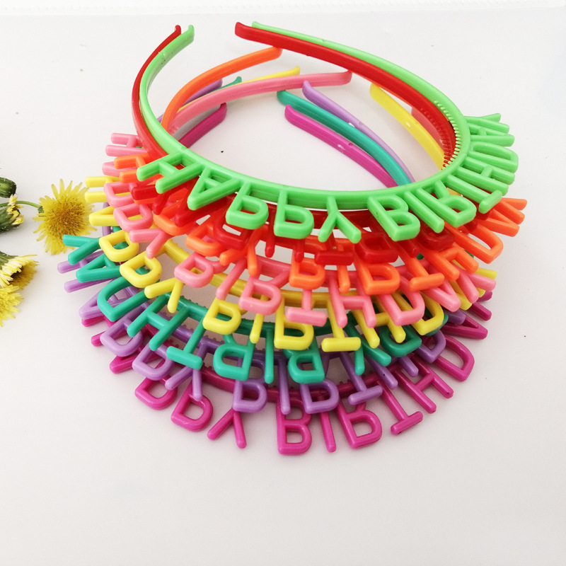 European and American birthday party headdress headband letter happy birthday birthday headband men and women
