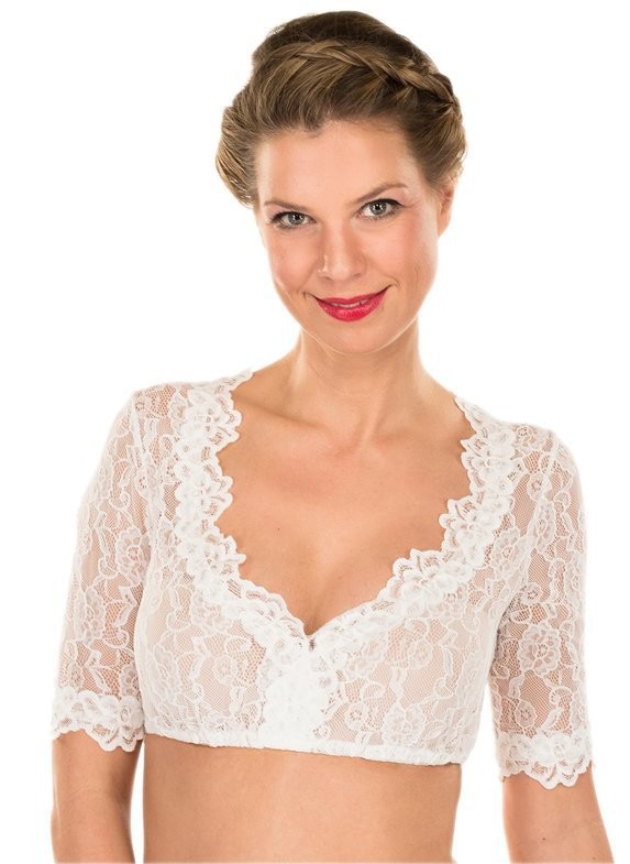 Bavarian Ethnic Traditional Women's Ding Dong Dress Lace Small Shirt All-match Small White Shirt