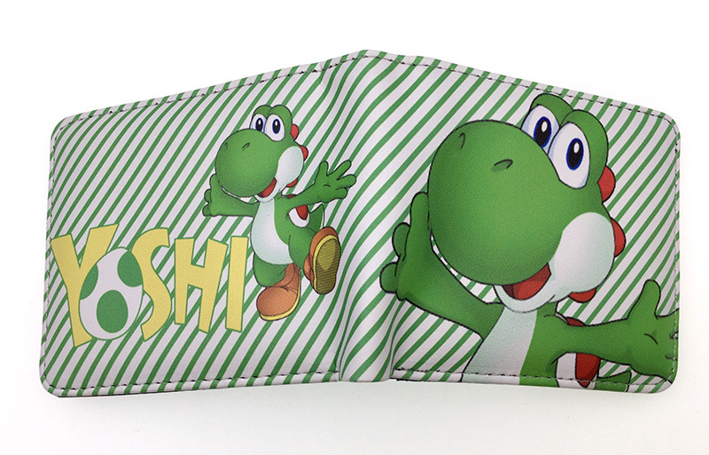 New Super Mary Short Wallet Super Mario Student Unisex PU leather snap wallet wallet