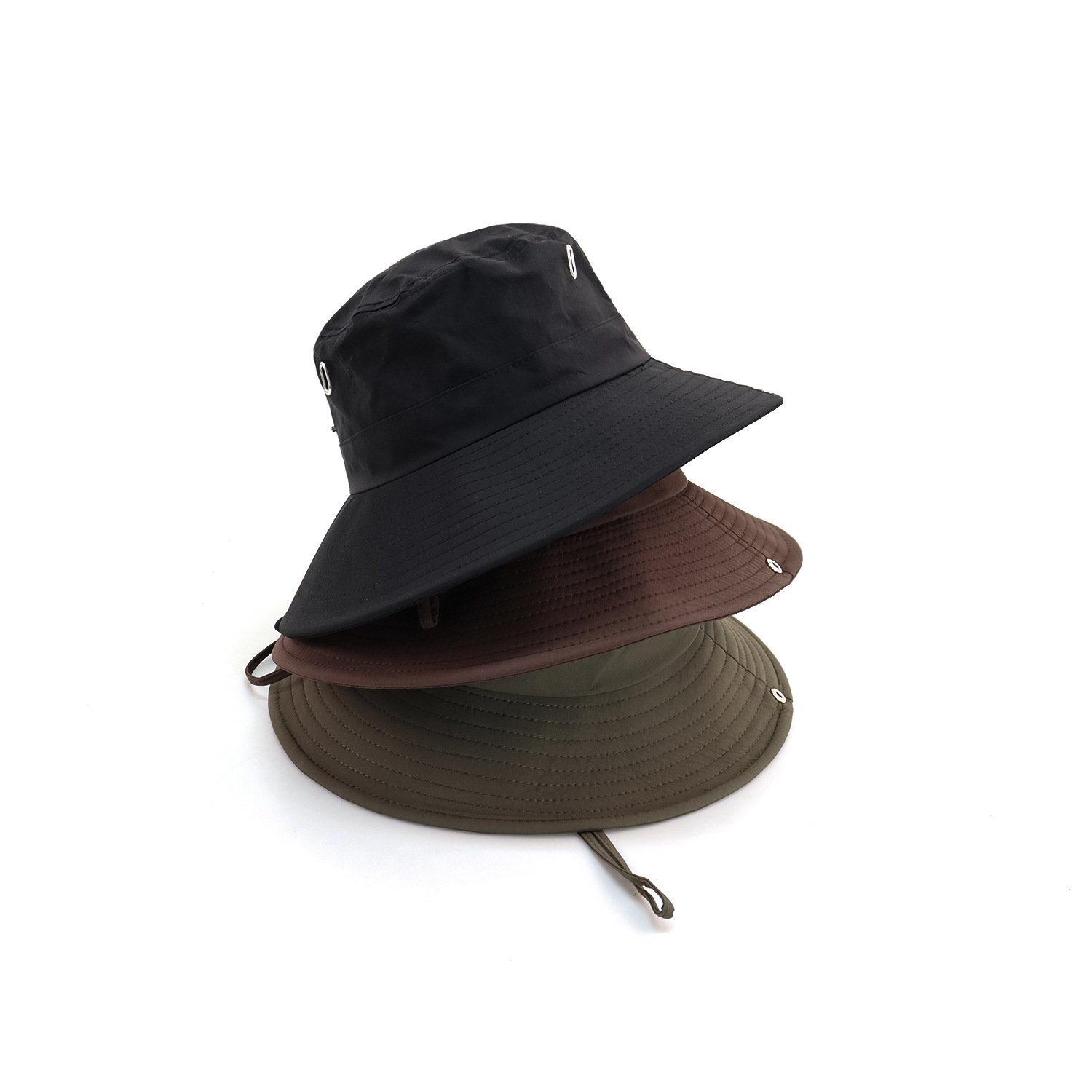 Japanese-style drawstring fisherman hat men's and women's all-match breathable sunscreen outdoor tide brand mountaineering fishing hat western cowboy hat