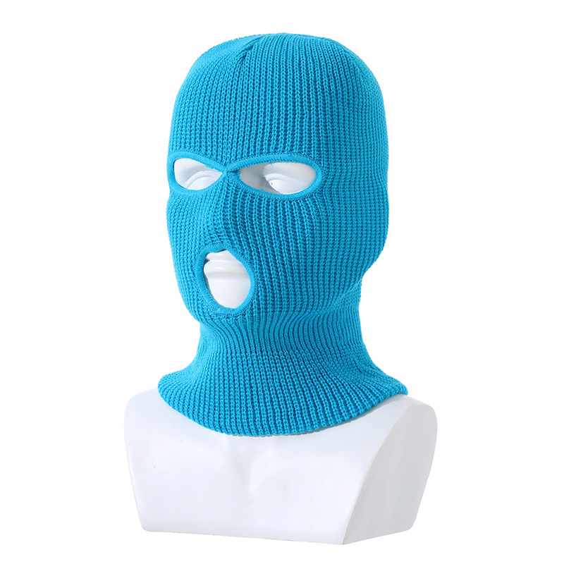 Amazon winter three-hole balaclava ski cycling sports thermal mask Halloween party hat in stock