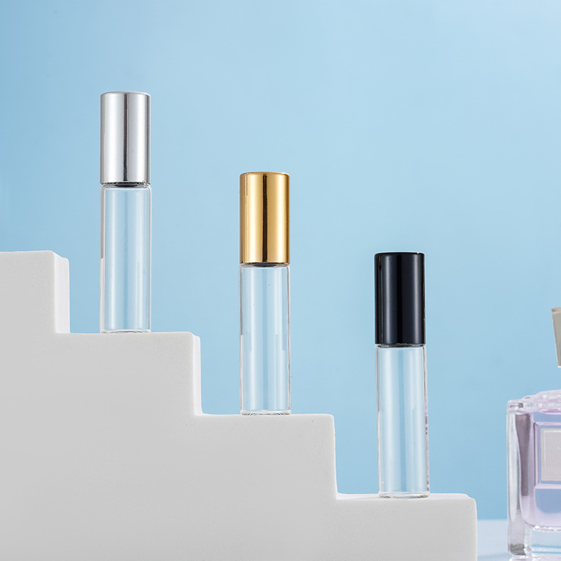 1ml2ml3ml5ml10ml transparent glass perfume essential oil roller bead bottle cylindrical bottle