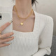 Gold Cross Chain Love Necklace