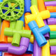 Children's Pipe Building Blocks Toys Assembled Puzzle Plastic Water Pipe Baby 3-year-old Kindergarten Interactive Diy Toys
