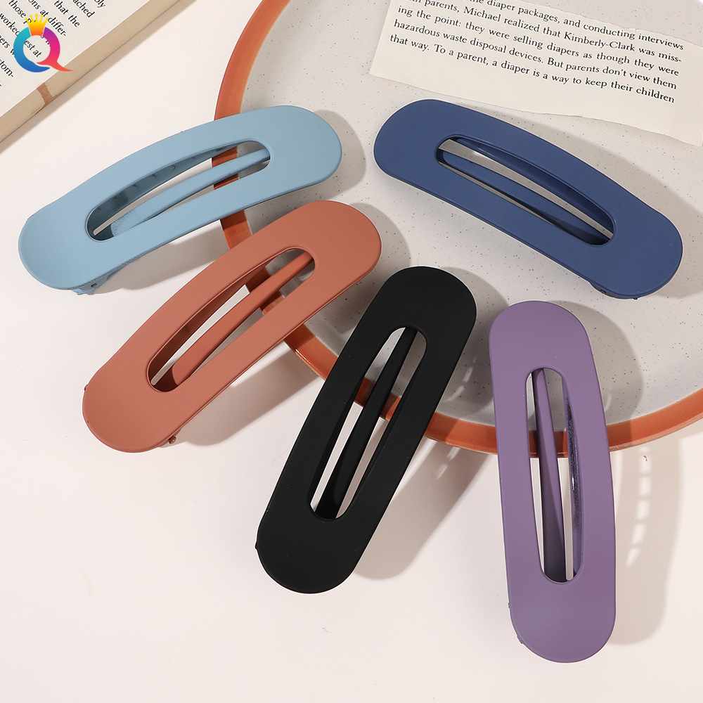 Qiyue matt värvi küljeklamber suur juuksenõel pesu näoklamber küljeklamber lihtne tukk juuksenõel pardilindiga peakate_voghion.com