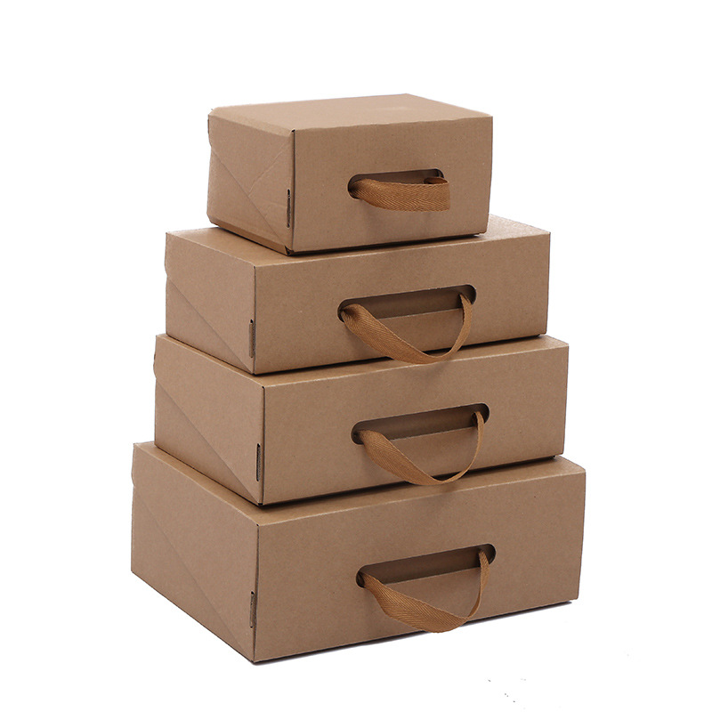 Flying Box Express Box Children's Portable Shoe Box Men's Shoes Women's Shoes Storage Carton White Printable Logo Black Cowhide