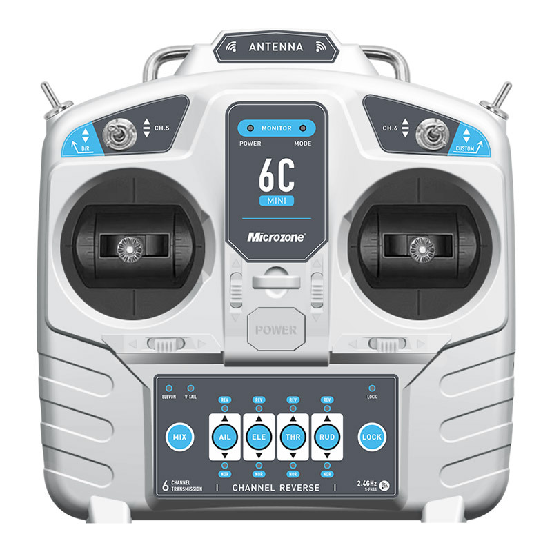 MC6C mini remote control 2.4G6 channel receiver fixed wing four-axle car ship model MC Mike factory pin Center