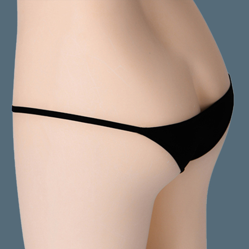 Meichunfei half-butt underwear for women's foreign trade ice silk sexy hot thin belt thin European and American new low-waist briefs