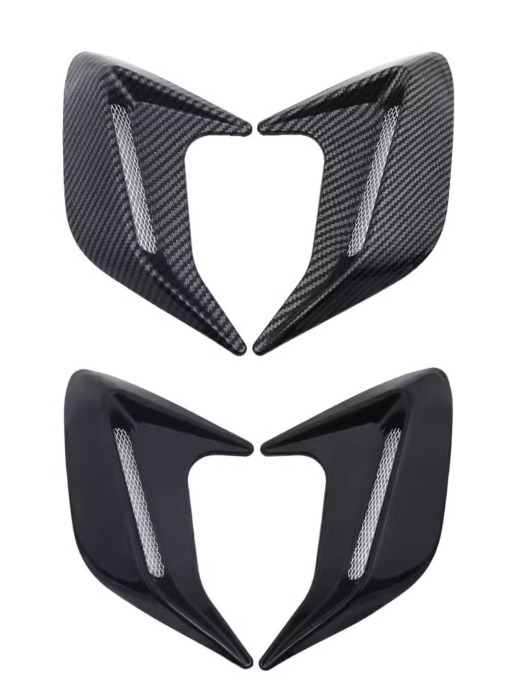 Cross-border hot-selling car modification supplies shark gills air inlet decoration Hood simulation fake vent Black