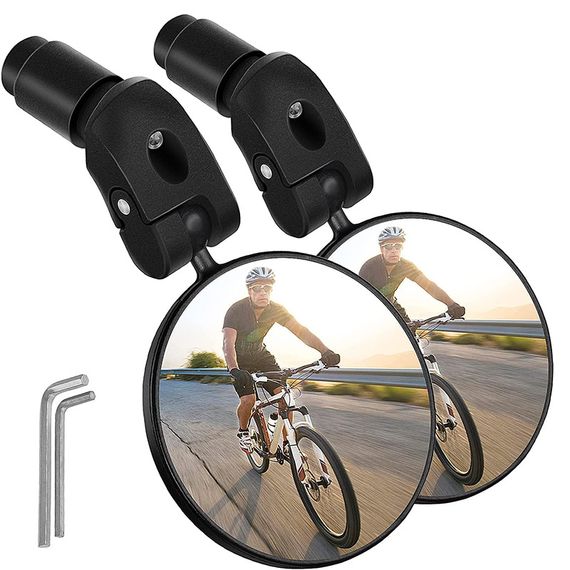 Wholesale Bicycle Rearview Mirror Mountain Bike reflector road bike foldable convex mirror Bicycle Rearview mirror riding