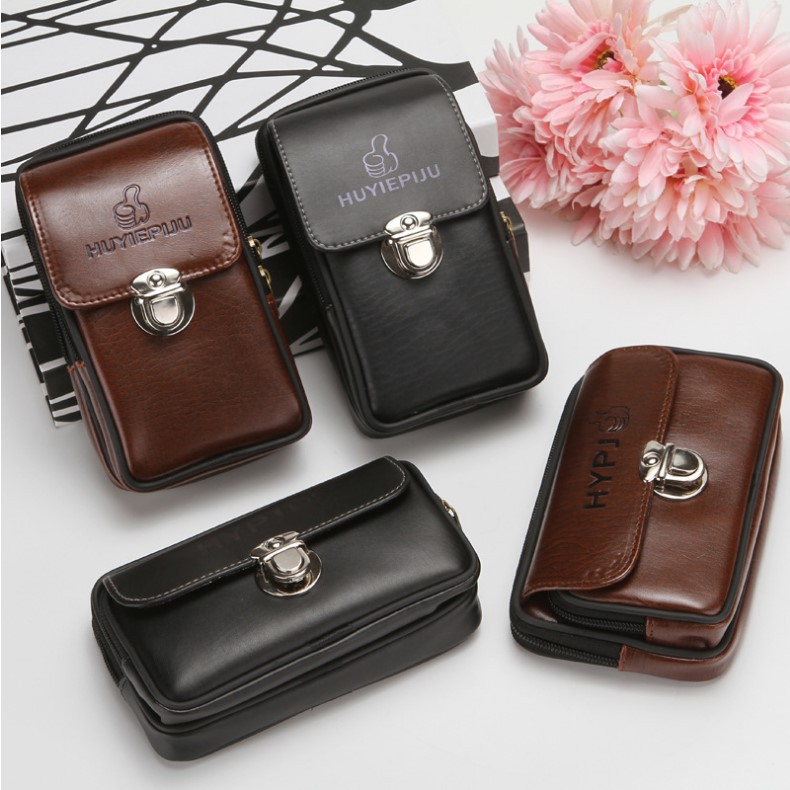 Hot sale 6.5 inch mobile phone bag cigarette change mobile phone waist bag waterproof wear belt construction site mobile phone bag waist bag wholesale