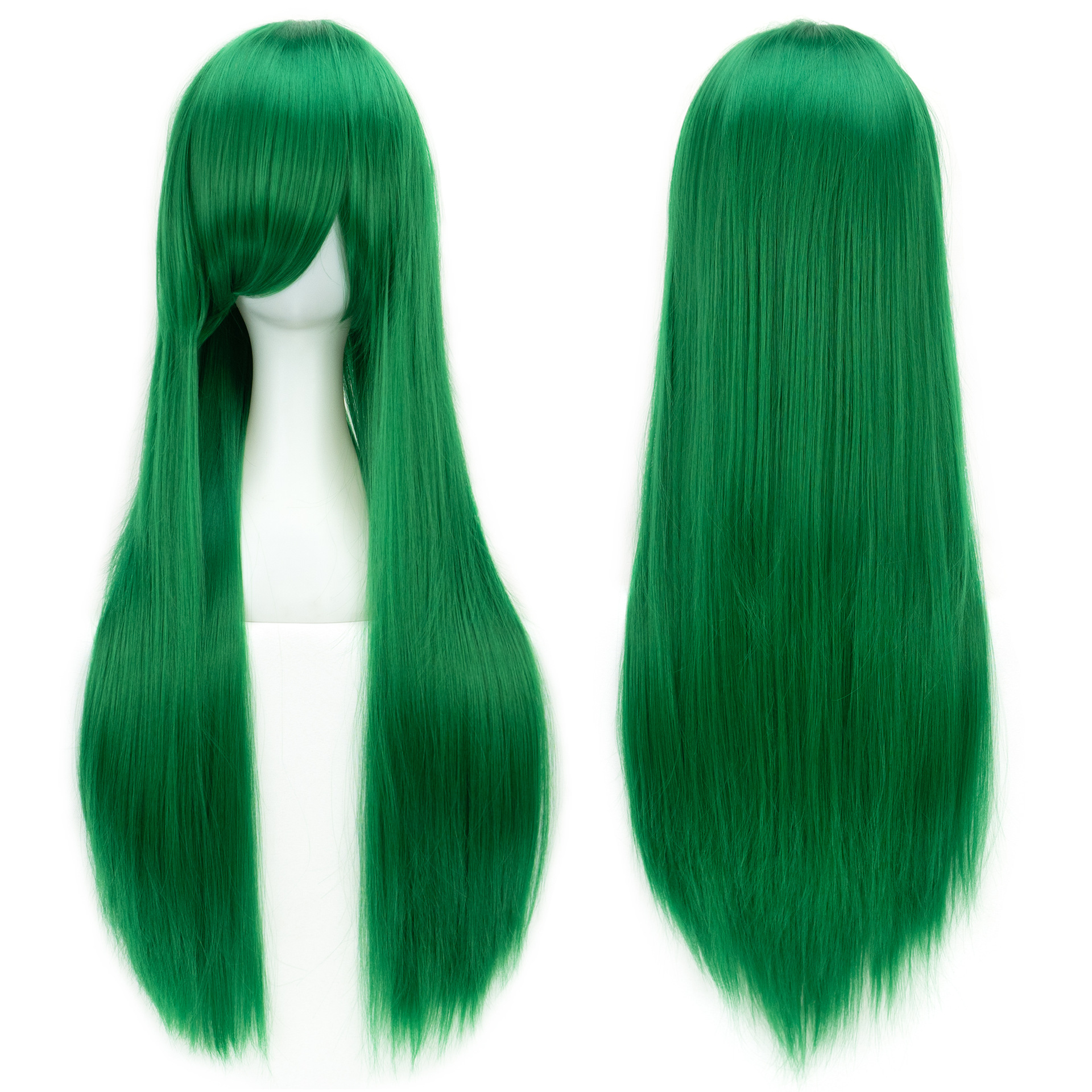 Universal cosplay wig anime cos wig color long straight hair headgear 80cm high temperature silk wig