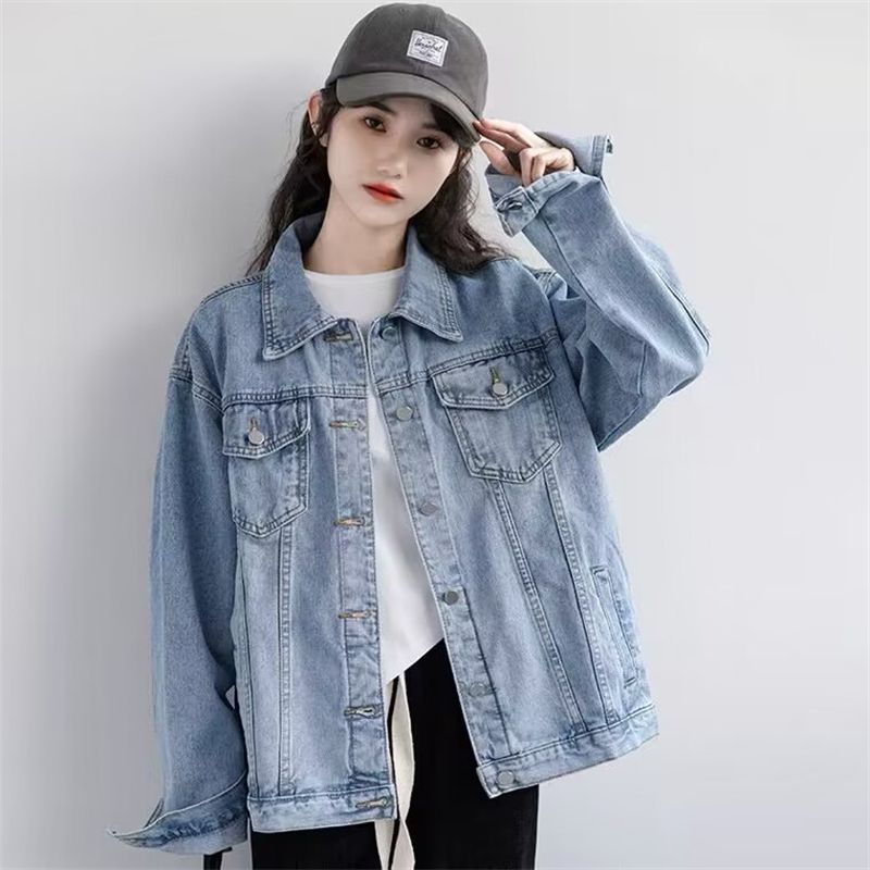 Denim coat for women Spring and Autumn 2023 new versatile loose bf small retro jacket fashionable ins top