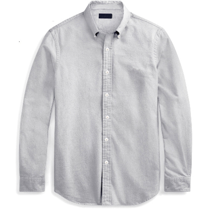 Men's Long Sleeve White Shirt Spring and Autumn Business Casual Oxford Spinning Solid Color Men's Cotton Long Sleeve Shirt Top