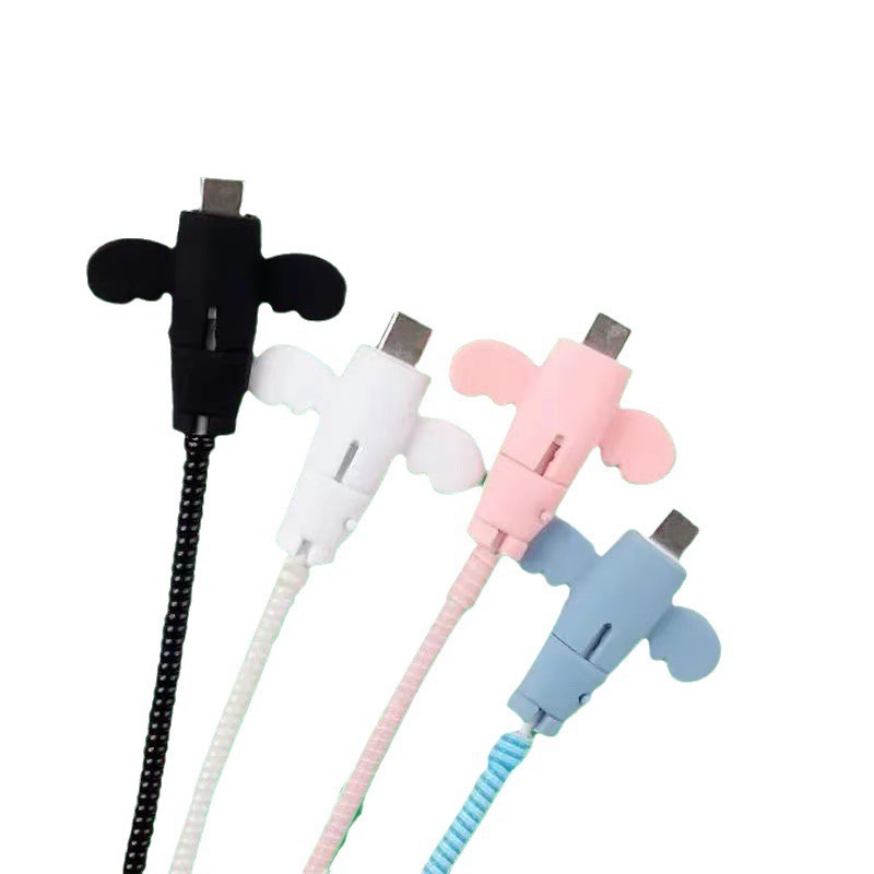 Little Angel data cable protective cover anti-break charging cable protective cover mobile phone wire connector charging protective cover student