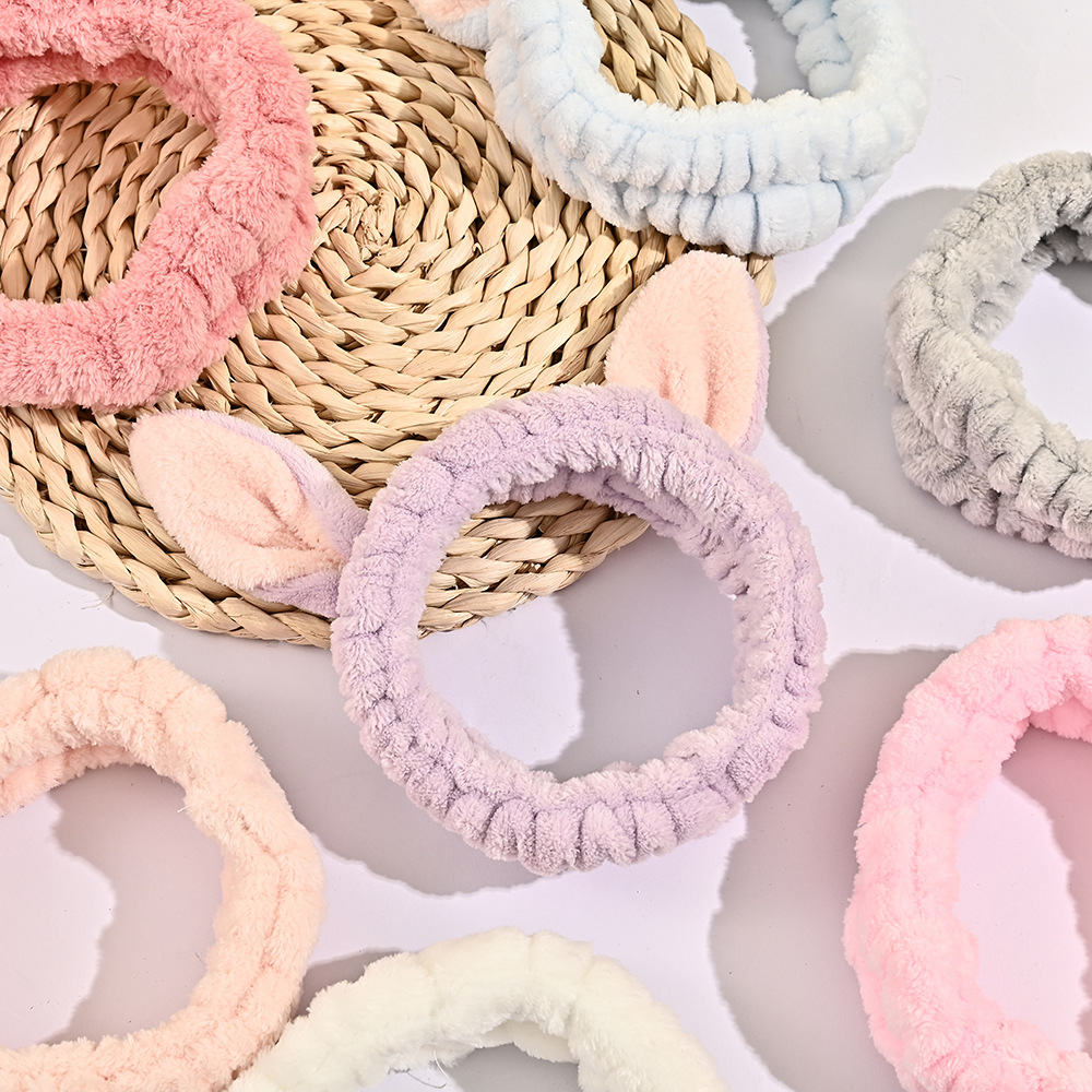 New Korean Rabbit Ears Hair Band Women's Hair Band Wash Yoga Elastic Hair Band Hair Accessories Wholesale