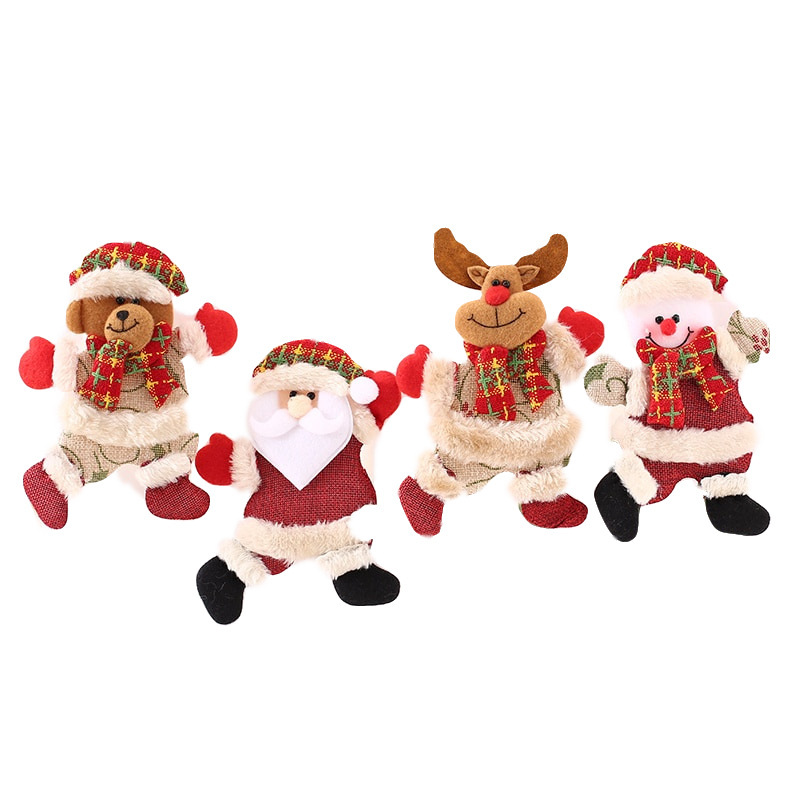 New Christmas tree accessories pendant Christmas doll Christmas decorations dancing fabric doll small hanging pendant gift