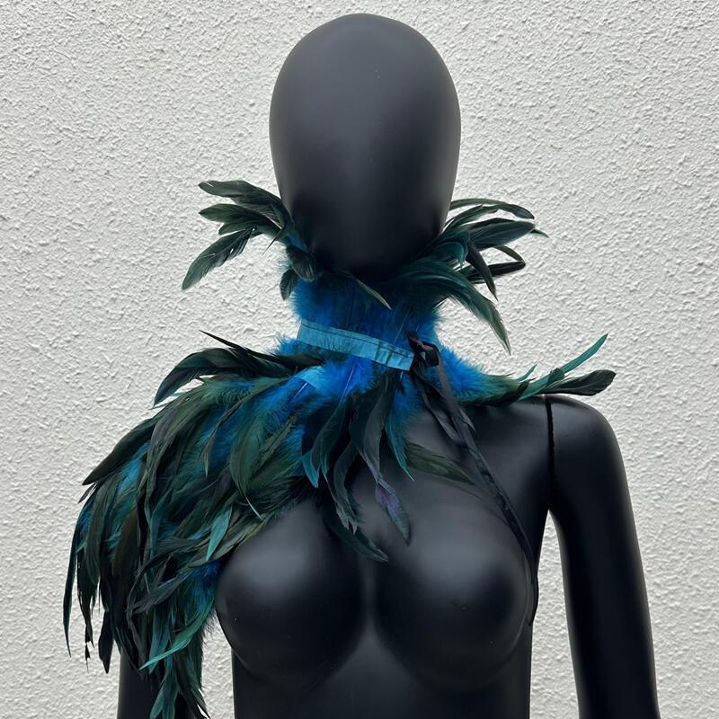 Amazon 11 Color Gothic Style Feather Word Shawl Stage Show Masquerade Halloween Costume Accessories