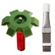 Green plastic fin comb + metal fin comb