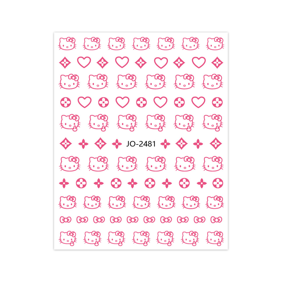 Net red nail art stickers KT cat cute ins wind cartoon stars kitten back glue nail stickers jewelry wholesale