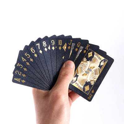 Factory Direct supply washable advertising gift gold foil playing cards portable leisure entertainment board game playing cards