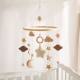 Star Moon Clouds Baby Bed Pendant Baby Bed Bell Simple Baby Room Decoration Wooden Wind Bell Hanging Decoration