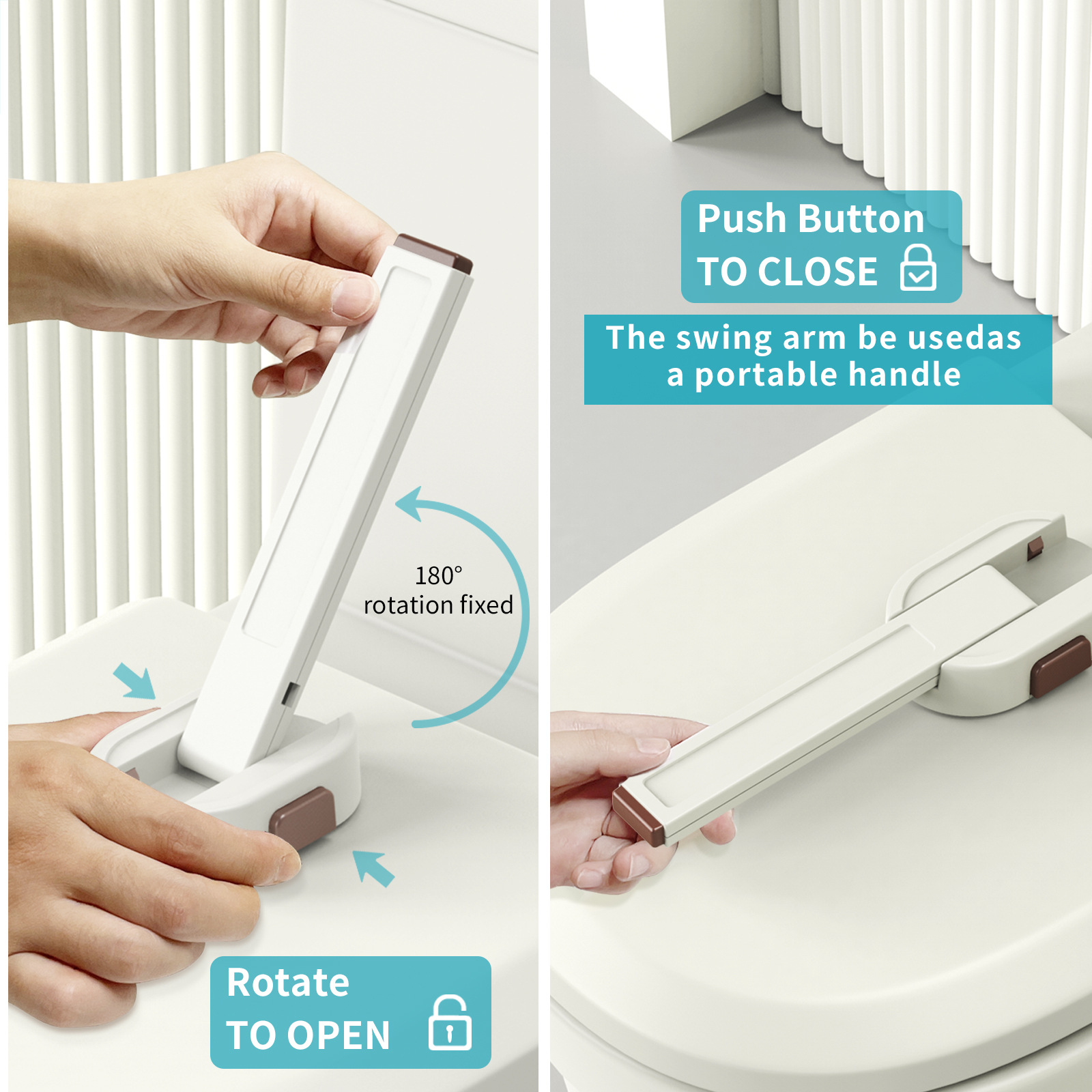 Toilet lock baby anti-open toilet lid lock cat and dog anti-open toilet children safety lock Amazon hot