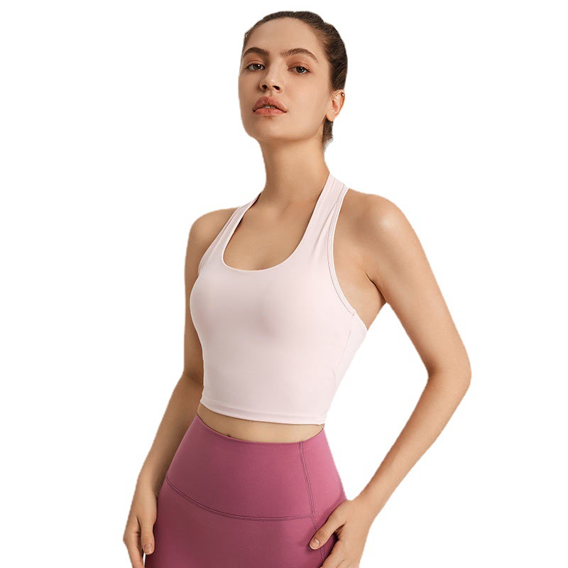 Sports Underwear Women's Fitness Hanging Neck Double Cross Beautiful Back Support Vest Tight Yoga Clothes Bra Top