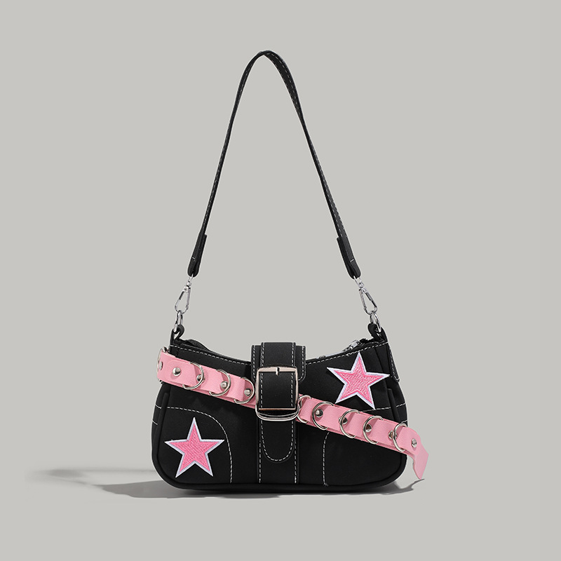 Internet Celebrity Original Niche Design One-shoulder Baguette Bag for Women 2023 New Y2k Sweet Cool Sexy High-end Armpit Bag