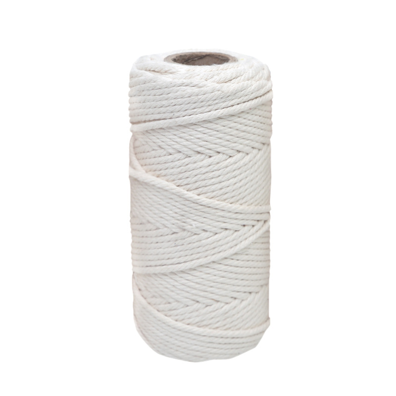 1-10mm cotton rope wholesale three rope cotton thread rope diy hand woven decorative tapestry rope zongzi line rope