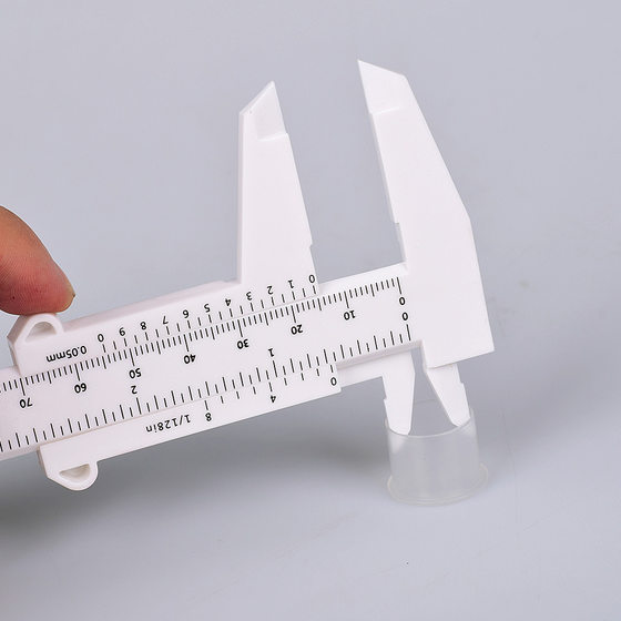Embroidered plastic caliper plastic sliding measurement eyebrow ruler eyebrow positioning eyebrow Card Factory Direct label