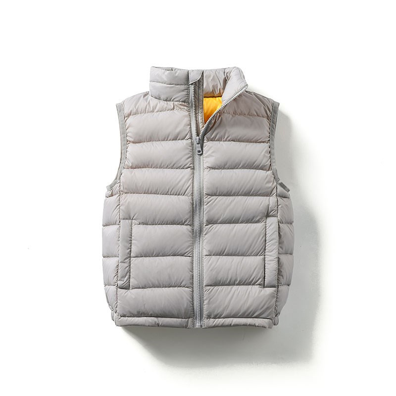 Cross-border Supply Children's Wear Down Vest Men's and Women's Large Children's Short Vertical Collar Slim-fit Outer Wear Inner Fashion Vest
