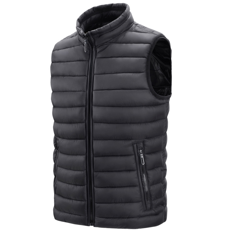 Rib cotton vest men's autumn and winter Korean version of thick warm vest cross-border sleeveless waistcoat wholesale