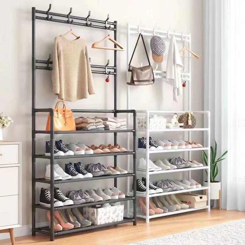 Simple Coat Rack Floor Shoes and Hats Rack Wholesale Dormitory Household Dust-proof Storage Shoes Rack Multi-layer Storage Rack