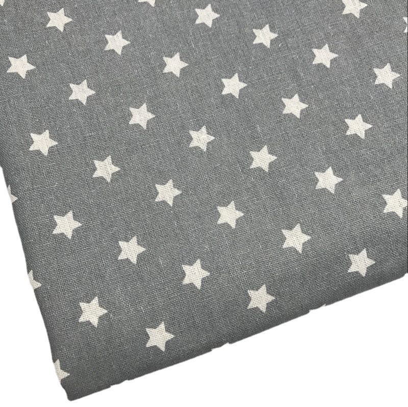 Factory direct supply linen printed fabric cotton linen tablecloth pillow decorative pet nest cloth can be PE coated