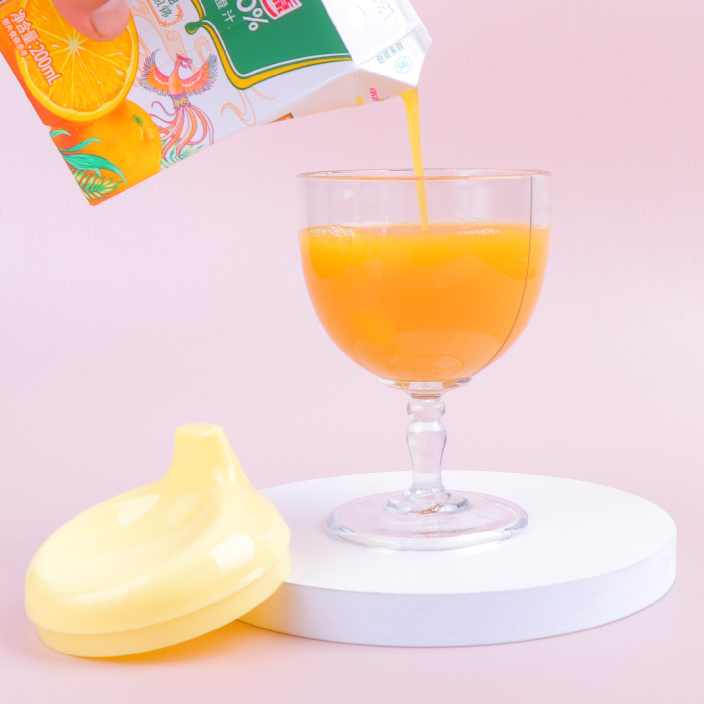 Children's Goblet Learning Drinking Cup Milk Cup Anti-fall Baby Drinking Water Straight Juice Duckmouth Wine Cup Bottle