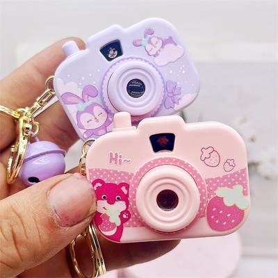 Creative coolomi simulation projection camera keychain children's toy melody Yugui dog girls' schoolbag pendant