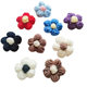 in stock handmade crochet puff flower wool flower DIY hair clip accessories corsage bag clothing accessories flower