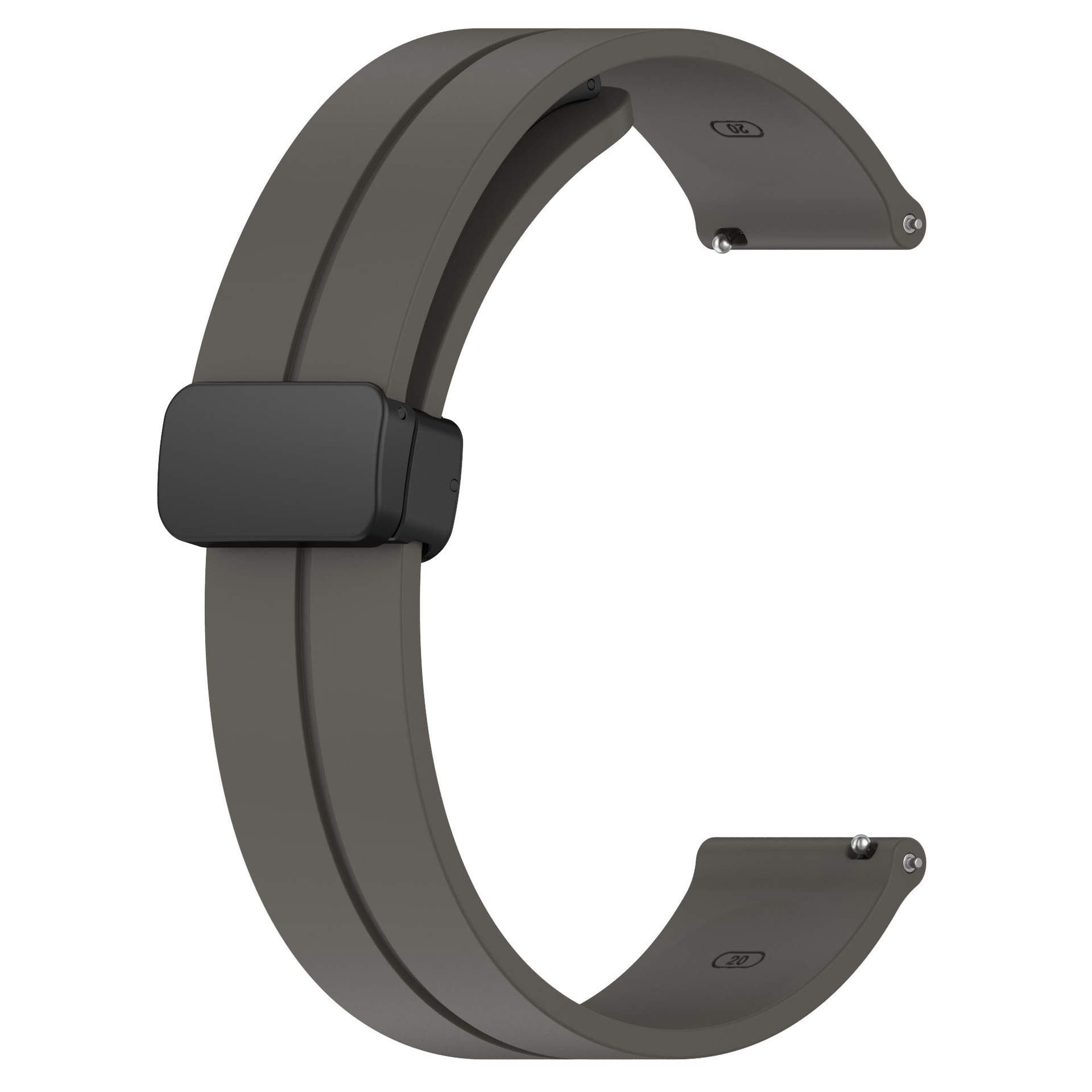 Suitable for 22mm Huawei GT monochrome strap/20MM Samsung watch5 folding magnetic suction buckle flat head monochrome strap