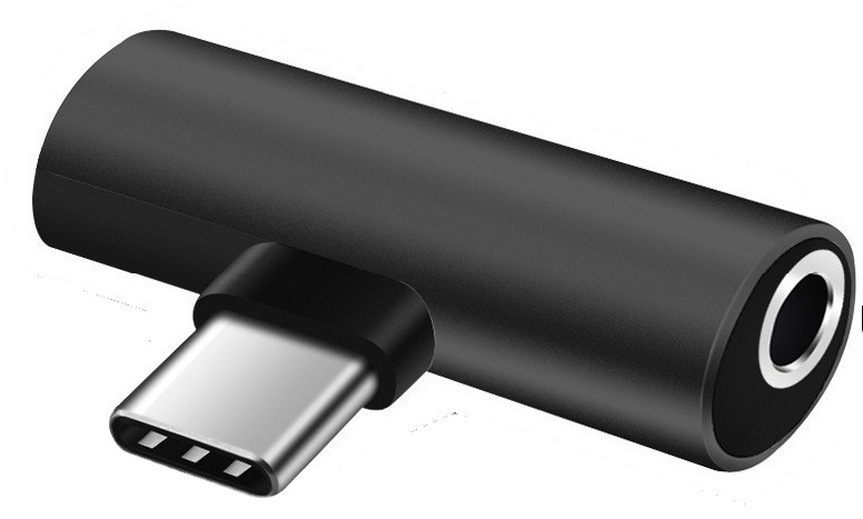 Applicable to Android aluminum alloy T-type headset adapter TYPEC two-in-one mini charging cable audio adapter