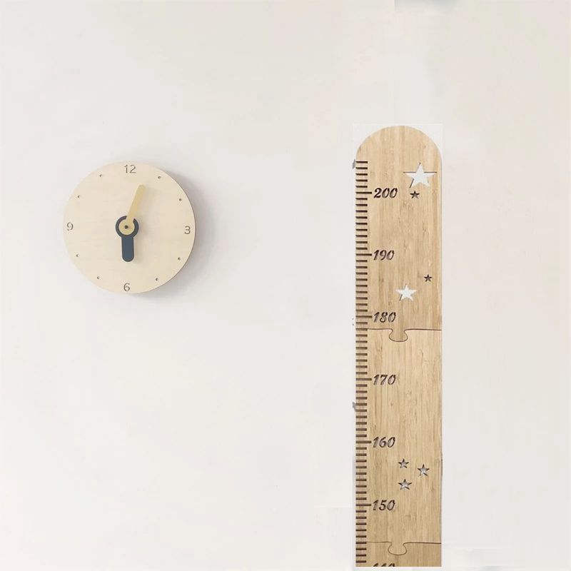 Cross-border Wooden Children's Day Gift Height Ruler Children's Room Splicing Wooden Stars Growth Measuring Ruler Height