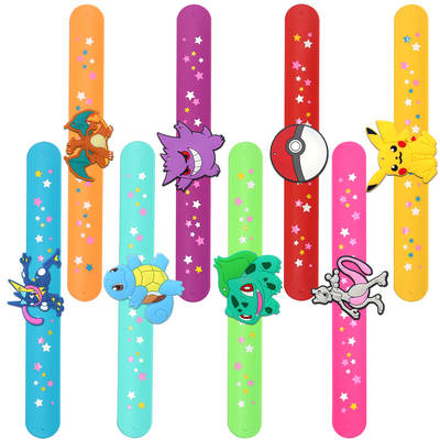 Pet elf Bao Ke Meng silicone racket ring wrist strap cartoon magic baby Pikachu snap ring bracelet