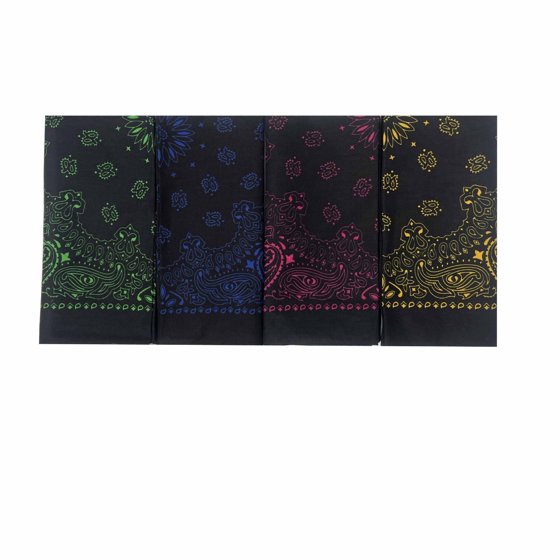 New cotton square hip hop hip hop hip hop hip hop black background contrast sunflower bandana headscarf wholesale