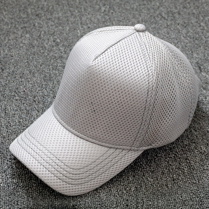 Full Mesh breathable hat men's summer thin high top baseball cap big head circumference peaked cap sun protection sports sun hat