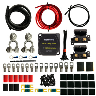 Car boat yacht modification 140A intelligent waterproof dual battery isolator controller relay suit