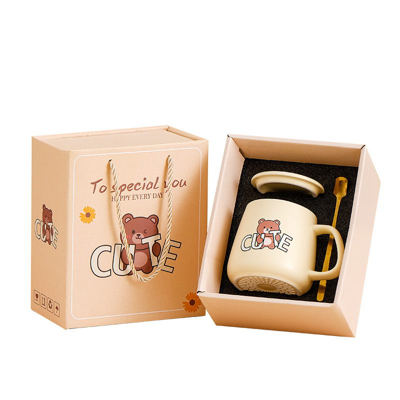 Warm Constant Temperature Cup Set Water Cup Ceramic Cup Cup Mug Gift Box Opening Creative Small Gift Accompanying Gift