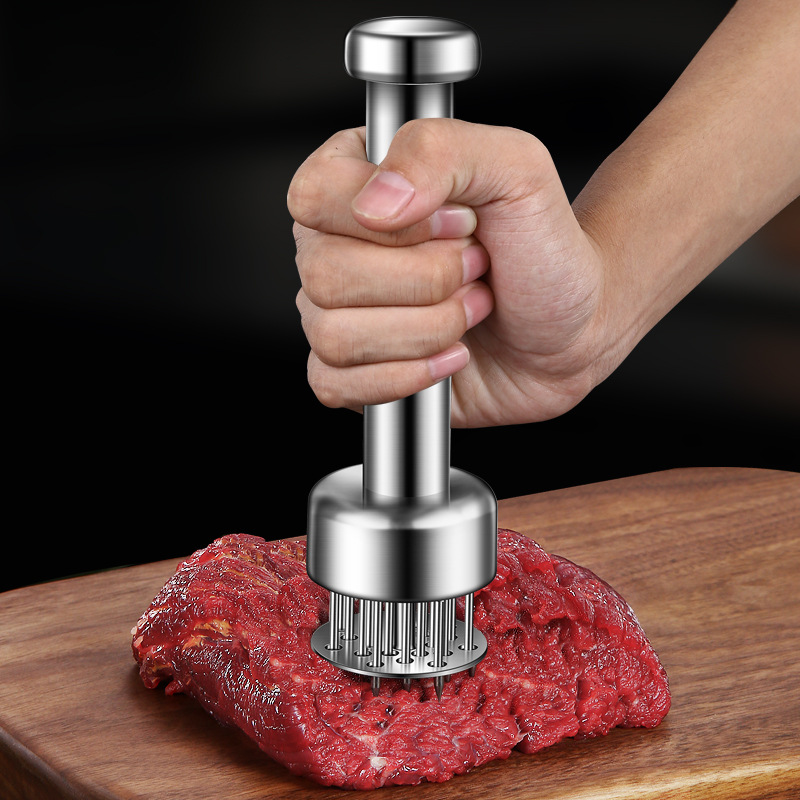 304 Stainless Steel Pine Meat Needle Beef Row Needle Buckle Meat Insert Meat Artifact Piercing Hole Piercer Meat Breaking Tendon Piercing Steak Piercing Tool