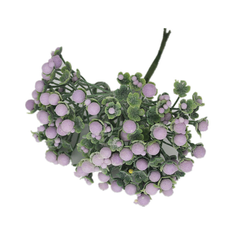 Shuiling fruit manufacturers directly supply diy accessories material simulation flower mini Shuogu grass small foam ball material Forest