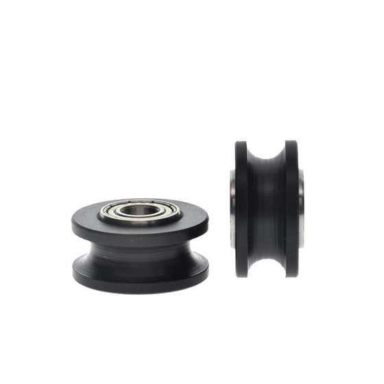 608 Plastic-Coated U-Groove Bearing Pulley, Plastic-Coated Pulley, U-Shaped Pulley, Door and Window Roller, Hanging Wheel, Drawer Track Guide Wheel